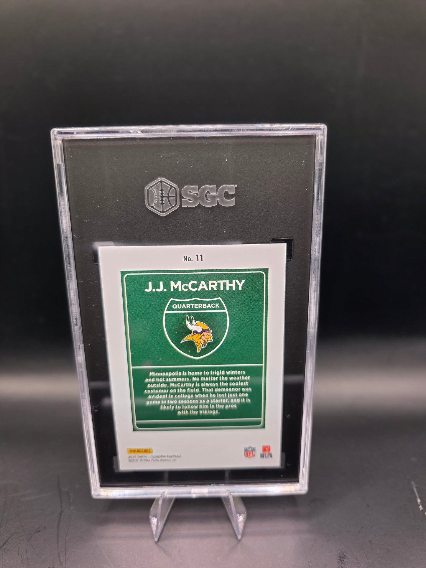 2024 Donruss Football #11 JJ McCarthy Downtown SGC 9.5 MT